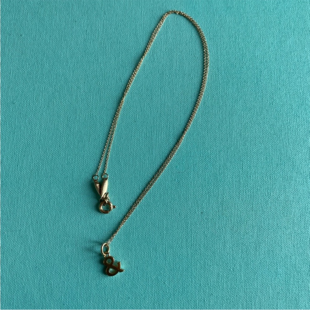 Tiffany Gold Ampersand Pendant Necklace - Picture 6 of 10